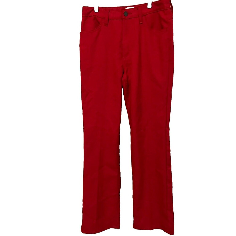 Wrangler Retro Stretch Pants Bootcut 28x32 Red High Rise Western Stretch New